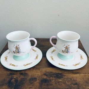 Peter Rabbit Teleflora  Tea Cup and Saucer Set EUC